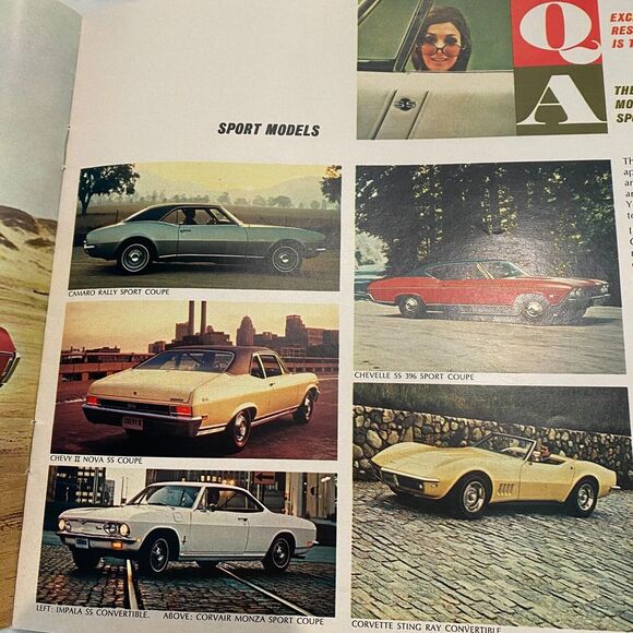 1968 Chevrolet Q&A Luxury Sport Models & Wagons Family Automobile Sales Brochure - Picture 2 of 4